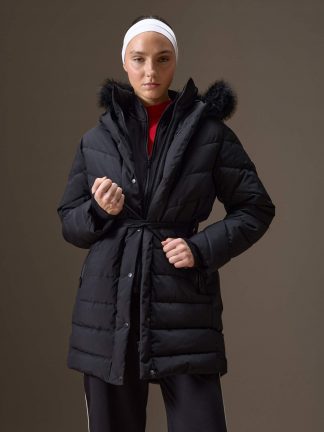 کاپشن زنانه مشکی دفکتو تصویر ۱