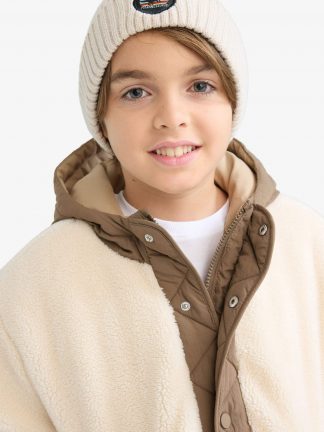 کلاه بافت پسرانه بژ دفکتو تصویر ۱