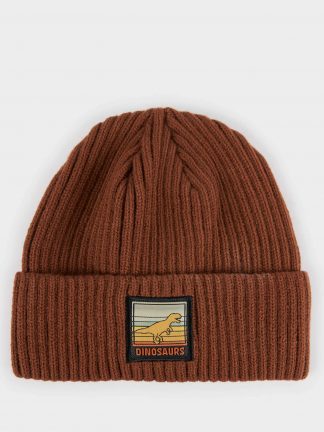 کلاه بافت پسرانه قهوه ای روشن دفکتو تصویر ۱