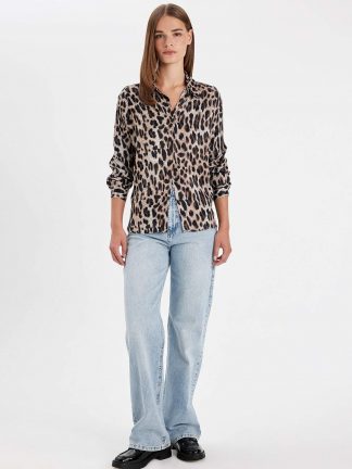 شومیز زنانه مشکی دفکتو تصویر ۱