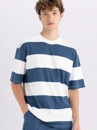 تی شرت مردانه آبی دفکتو تصویر ۱