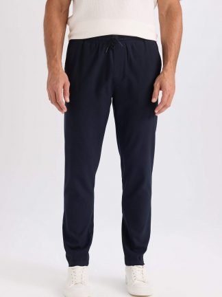 شلوار جاگر مردانه سرمه ای دفکتو تصویر ۱