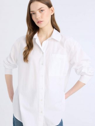 شومیز زنانه سفید دفکتو تصویر ۱