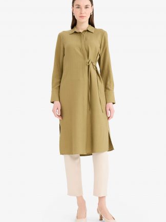 تونیک زنانه خاکی دفکتو تصویر ۱