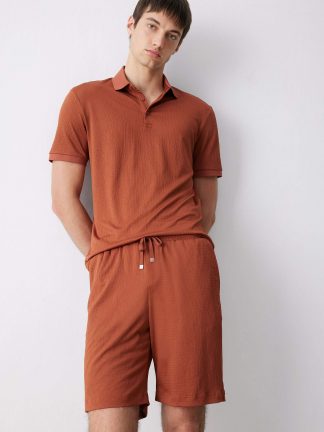 پولوشرت مردانه قهوه ای روشن دفکتو