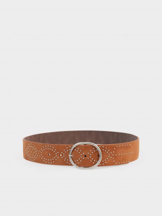 کمربند زنانه قهوه ای دفکتو تصویر ۱