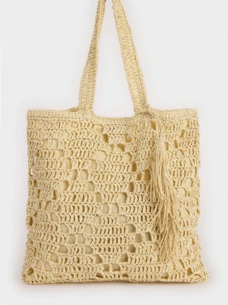 کیف دوشی زنانه بژ دفکتو