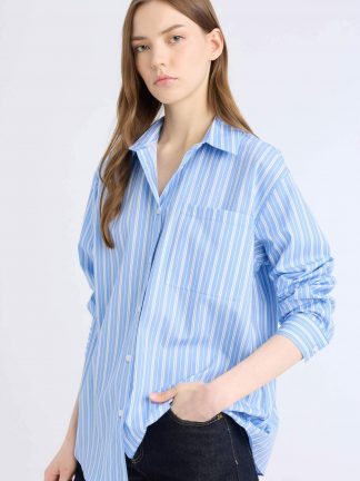 شومیز زنانه آبی دفکتو تصویر ۱