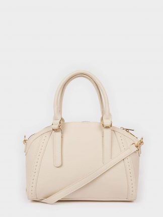 کیف دستی زنانه بژ دفکتو تصویر ۱