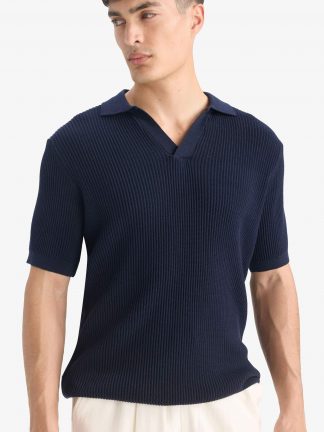 پولوشرت مردانه سرمه ای دفکتو