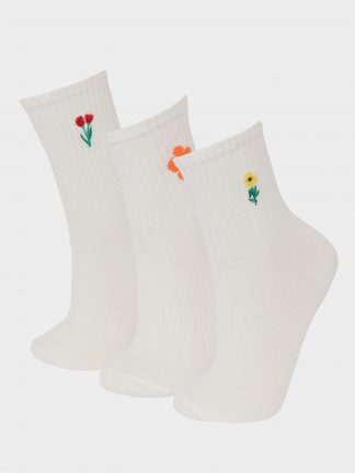 جوراب دخترانه سفید دفکتو تصویر ۱