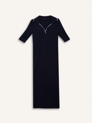 پیراهن میدی زنانه سرمه ای دفکتو تصویر ۱