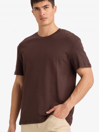 تی شرت مردانه قهوه ای دفکتو تصویر ۱