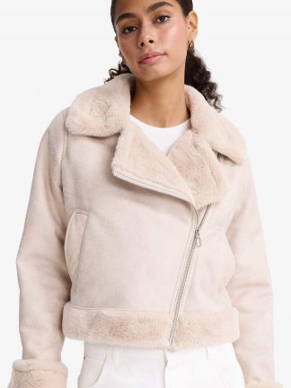 کت زنانه بژ دفکتو تصویر ۱