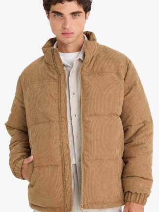 کاپشن مردانه قهوه ای دفکتو تصویر ۱