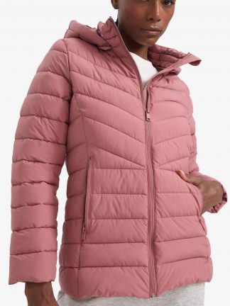 کاپشن زنانه زرشکی دفکتو تصویر ۱