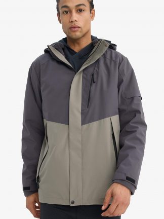 کاپشن مردانه خاکستری تیره دفکتو تصویر ۱