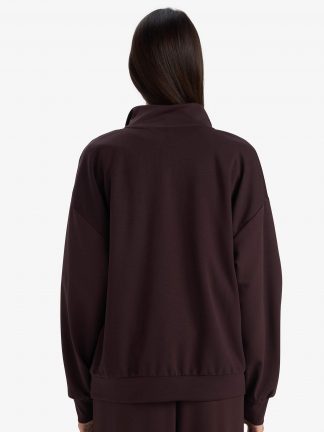 سویشرت زنانه قهوه ای دفکتو تصویر ۱