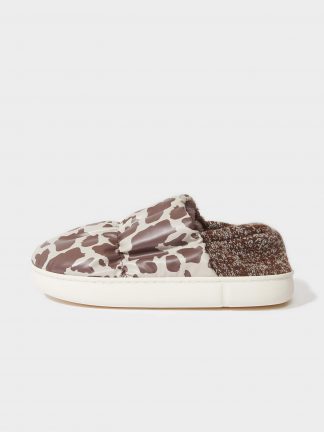 دمپایی روفرشی زنانه قهوه ای دفکتو