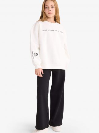 لباس راحتی دخترانه بژ دفکتو تصویر ۱