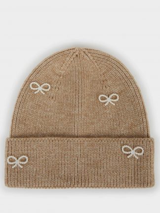 کلاه بافت زنانه بژ دفکتو تصویر ۱