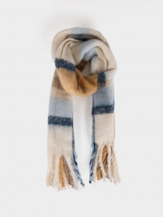 شال بافت زنانه آبی دفکتو تصویر ۱