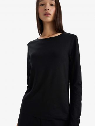 تیشرت زنانه مشکی دفکتو تصویر ۱