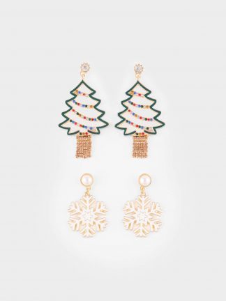 گوشواره زنانه چند رنگ دفکتو تصویر ۱