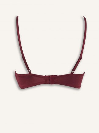 سوتین زنانه زرشکی دفکتو تصویر ۱