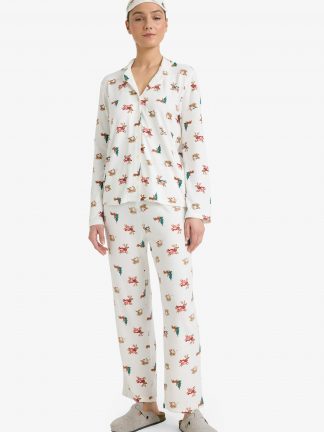 لباس خواب زنانه بژ دفکتو تصویر ۱