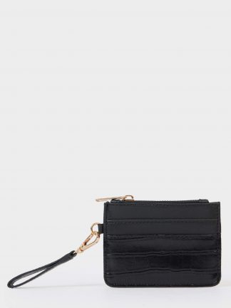 کیف پول و کارت زنانه مشکی دفکتو تصویر ۱