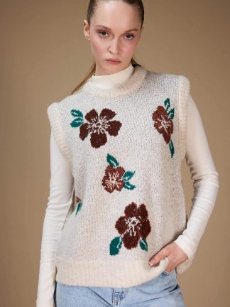 جلیقه زنانه بژ دفکتو تصویر ۱