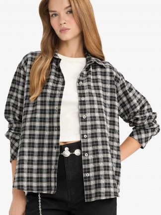 شومیز زنانه مشکی دفکتو تصویر ۱