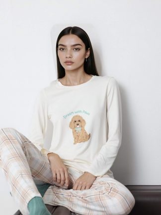 لباس راحتی زنانه سفید دفکتو تصویر ۱