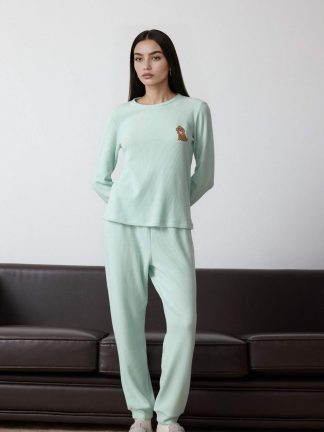 لباس راحتی زنانه نعنایی دفکتو تصویر ۱