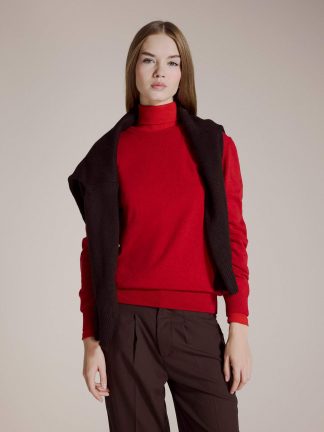 پلیور زنانه قرمز دفکتو تصویر ۱