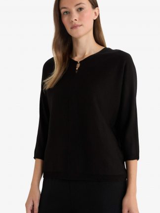 پلیور زنانه مشکی دفکتو تصویر ۱