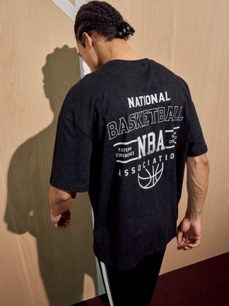 تی شرت مردانه مشکی دفکتو تصویر ۱