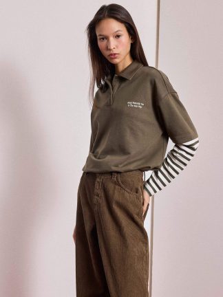 تیشرت زنانه خاکی دفکتو تصویر ۱