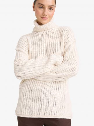 پلیور زنانه بژ دفکتو تصویر ۱