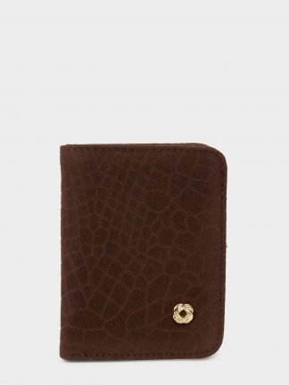 کیف پول زنانه قهوه ای دفکتو تصویر ۱