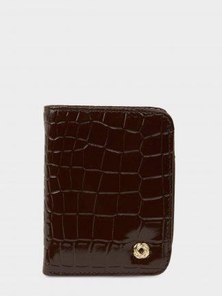 کیف پول زنانه قهوه ای دفکتو تصویر ۱