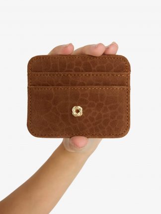 کیف پول و کارت زنانه قهوه ای دفکتو تصویر ۱