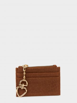 کیف پول و کارت زنانه قهوه ای دفکتو تصویر ۱