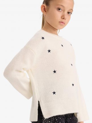 پلیور دخترانه بژ دفکتو تصویر ۱