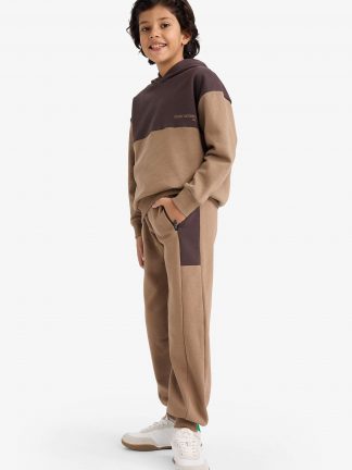 شلوار راحتی پسرانه بژ دفکتو تصویر ۱