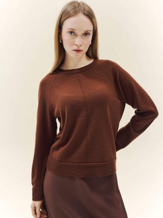 پلیور زنانه قهوه ای دفکتو تصویر ۱