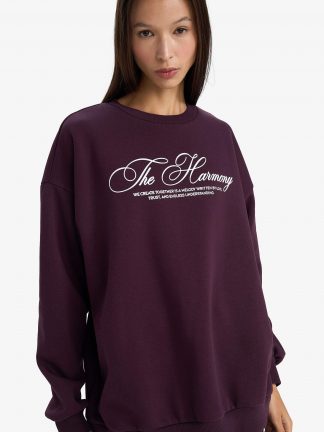 سویشرت زنانه بنفش دفکتو تصویر ۱