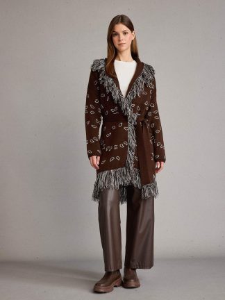 ژاکت زنانه قهوه ای دفکتو تصویر ۱