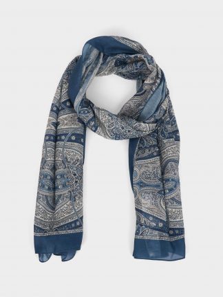 روسری و شال زنانه آبی دفکتو تصویر ۱